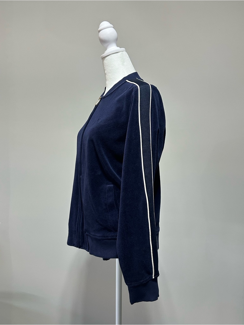 Lauren Ralph Lauren Velour Tracksuit Set Navy Blue Medium Athleisure Loungewear - Picture 4 of 13